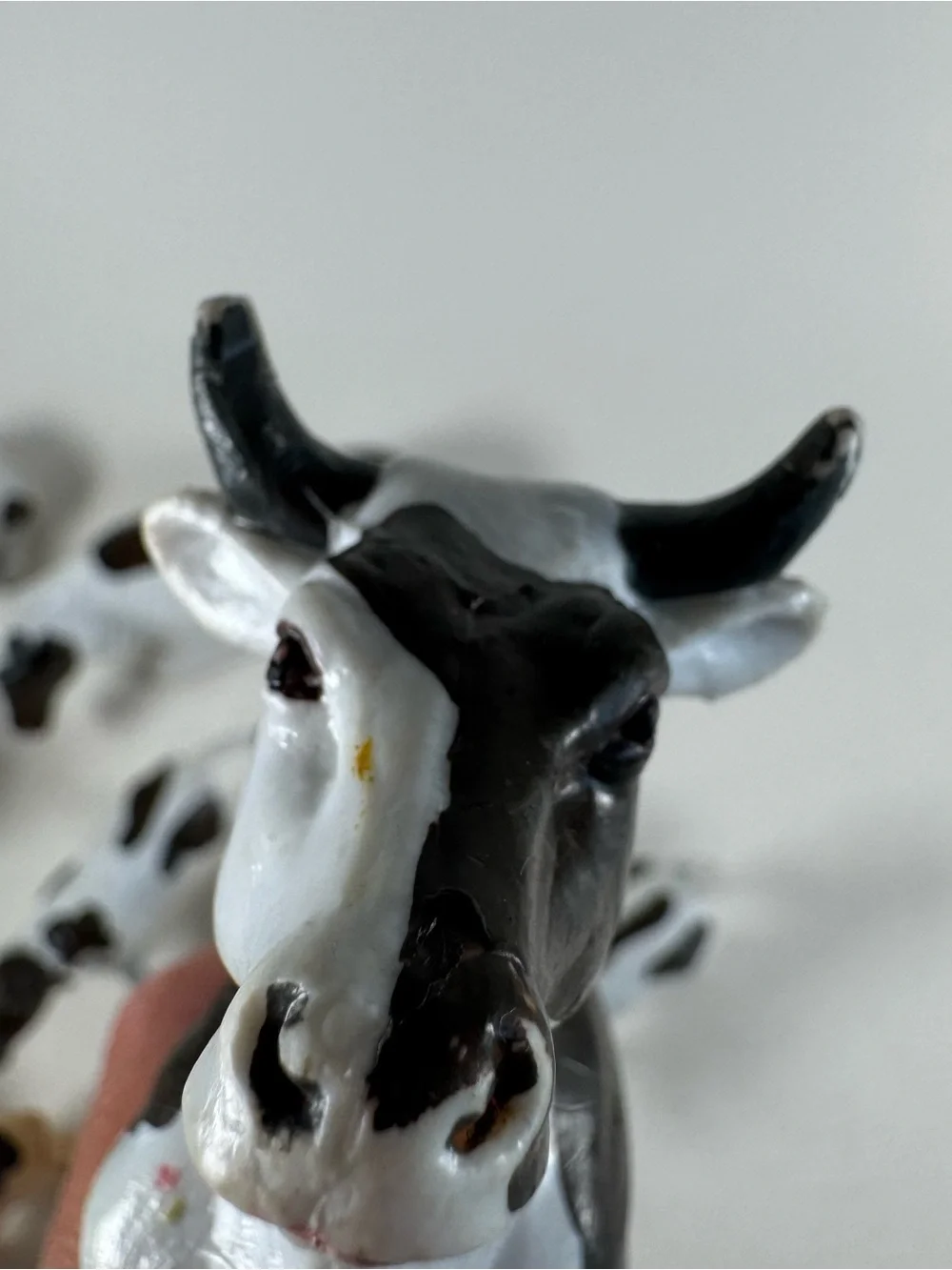 AAA Vintage Animal Figure Lot Bull Cow Piglet Sheep Calf Farm Solid Rubber Toys